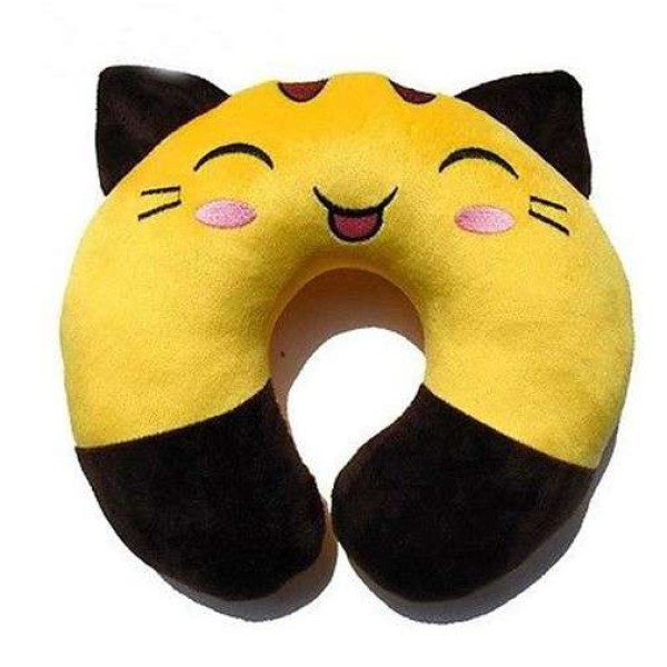 Black and Golden Cat U Shape Feeding & Nursing Baby Neck Pillow